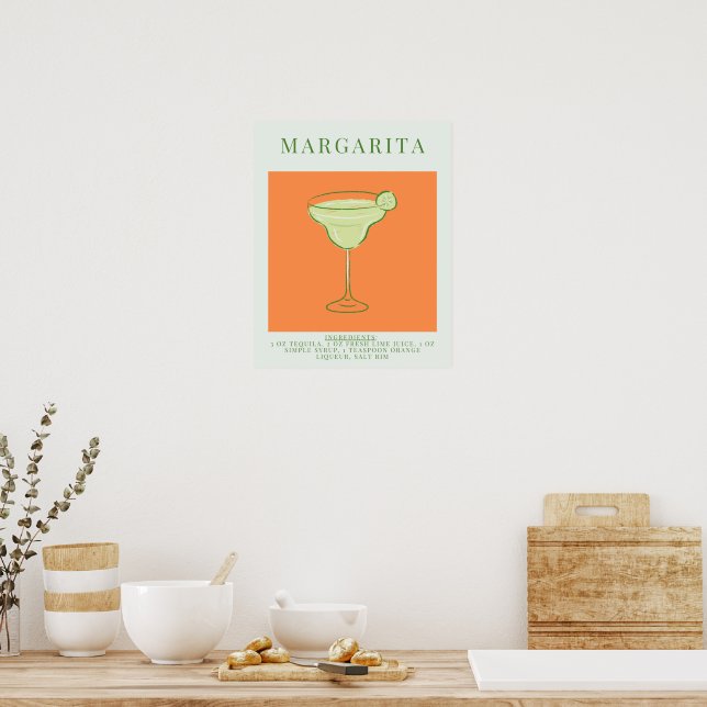 Póster Margarita Cocktail Poster (Cocina)