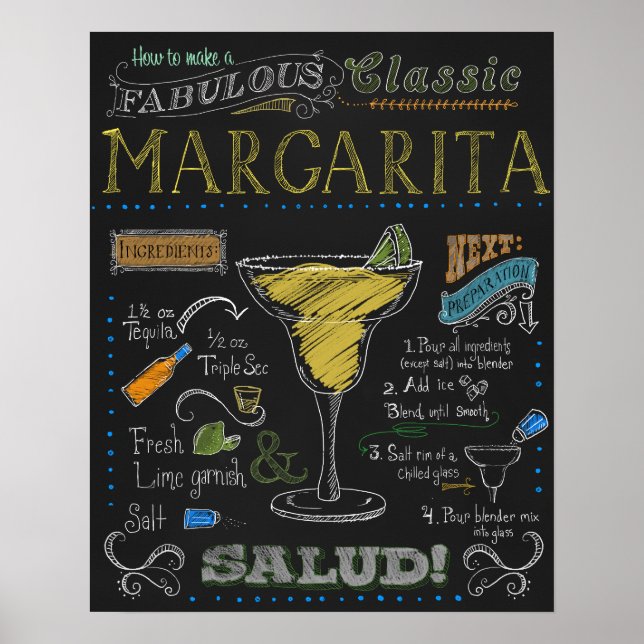 Póster Margarita Cocktail poster (Frente)