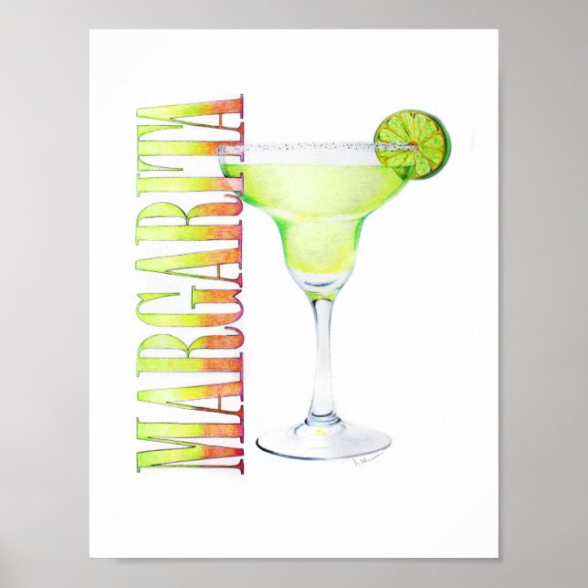 Póster Margarita Colored Pencil Drawing (Frente)