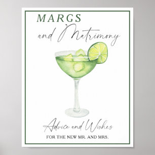 Póster Margarita: consejos y deseos para recién casados