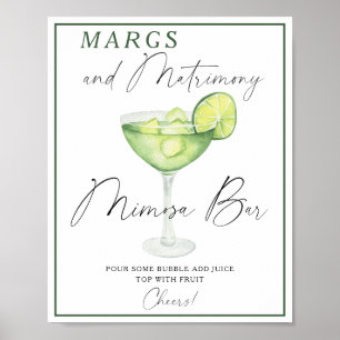 Póster Margarita Ducha de novia bar Mimioza
