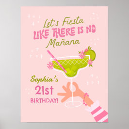 Póster Margarita Fiesta Poster de la fiesta de cumpleaños