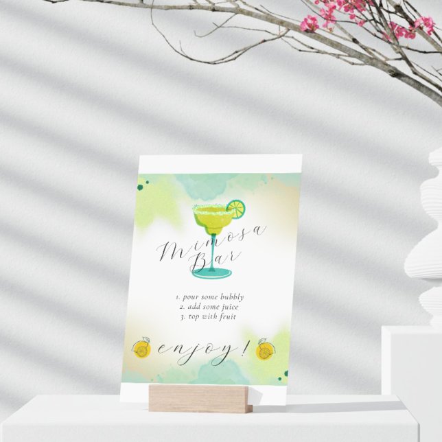 Póster Margarita Lime Bridal Shower Mimosa Bar (Subido por el creador)