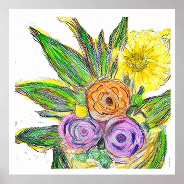Póster Margaritas Gerbera (Frente)
