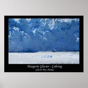 Póster Margerie Glacier Calving/Glacier Bay Alaska
