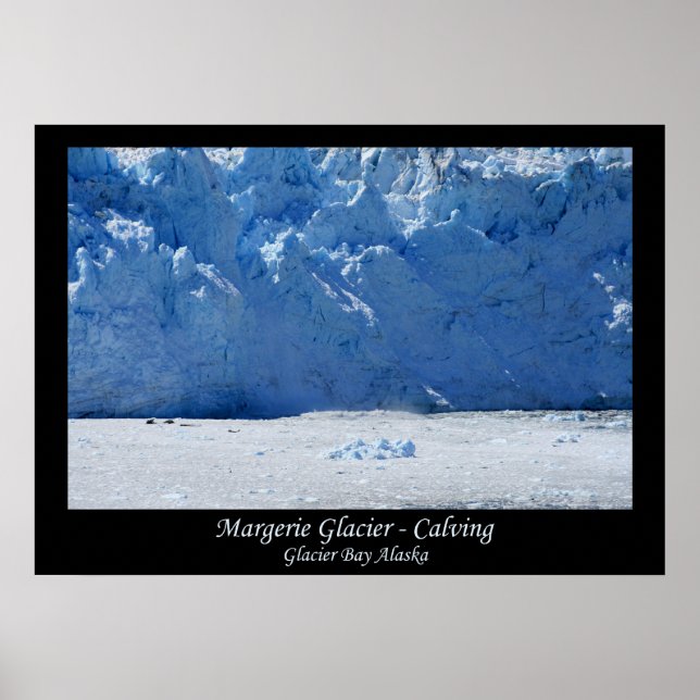 Póster Margerie Glacier Calving/Glacier Bay Alaska (Frente)