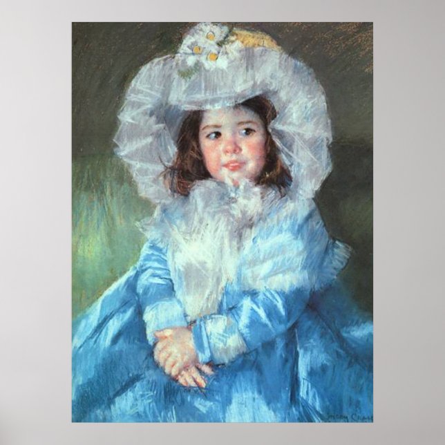 Póster Margot in Blue, Mary Cassatt (Frente)