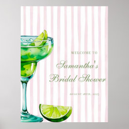 Póster Margs & Matrimony Lime Margarita Bridal Shower
