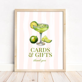 Póster Margs & Matrimony Margarita Bridal Shower Sign