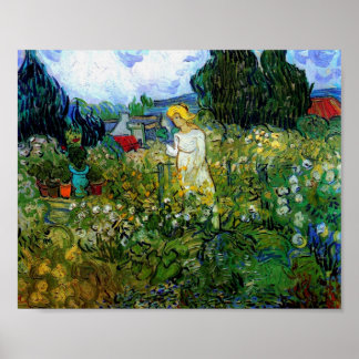 Póster Marguerite Gachet en el Bella Artes Garden Van Gog