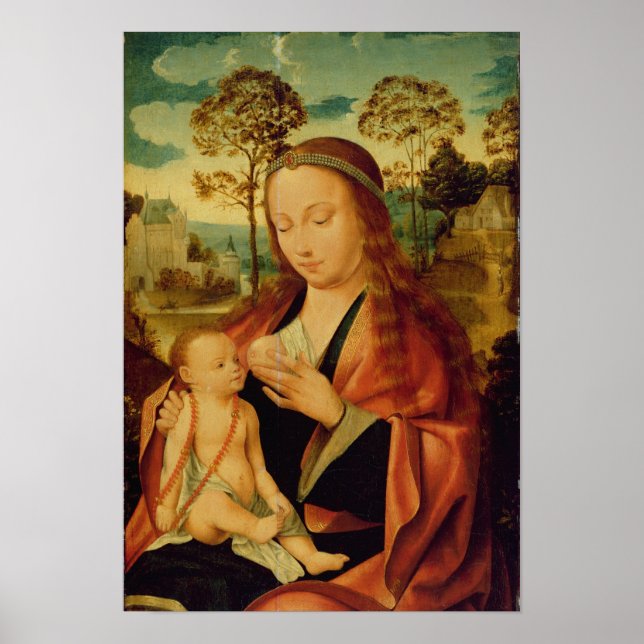 Póster María con el Niño Cristo, a principios del siglo X (Frente)