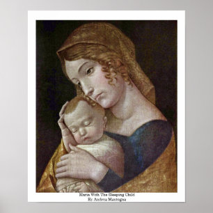 Póster María Con El Niño Durmiente De Andrea Mantegna