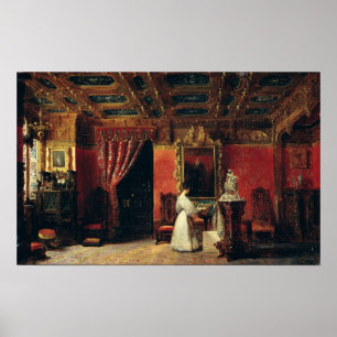 Póster María de Orleans en su estudio gótico