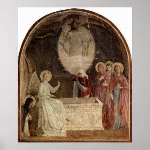 Póster María en la tumba vacía de Fra Angelico