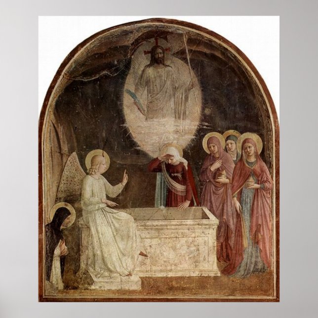 Póster María en la tumba vacía de Fra Angelico (Frente)
