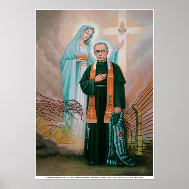 Póster María Kolbe, la mordaz mártir de la caridad (Frente)