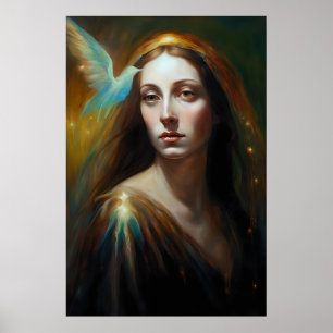 Póster María Magdalena y un pájaro precioso