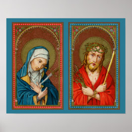 Póster María, Mater Dolorosa y Jesús, Ecce Homo