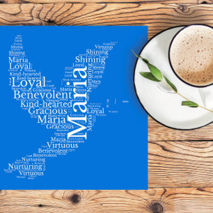 Póster Maria Name Cloud Personalizable Poster