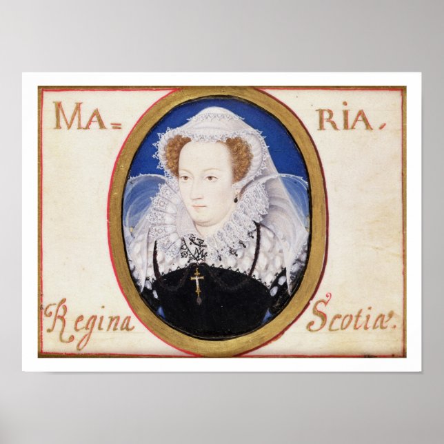 Póster María Reina de los escoceses (1542-87) (gouache so (Frente)
