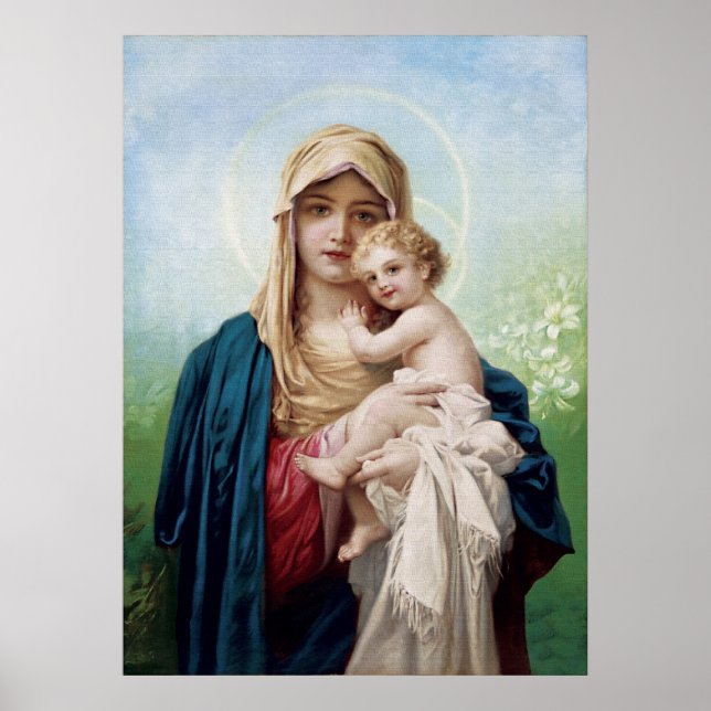Póster María sujetando a Jesús (Frente)