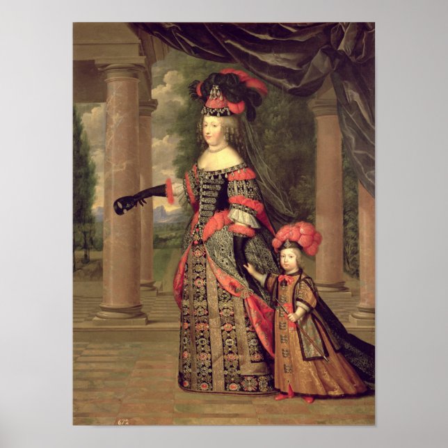 Póster María Teresa, esposa de Luis XIV (Frente)