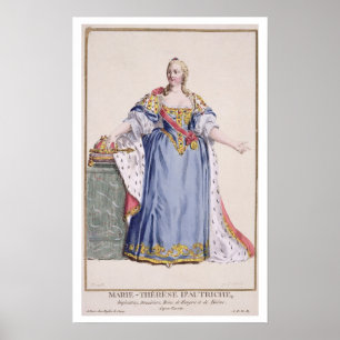 Póster Maria Theresa (1717-80) Emperatriz de Austria, de 