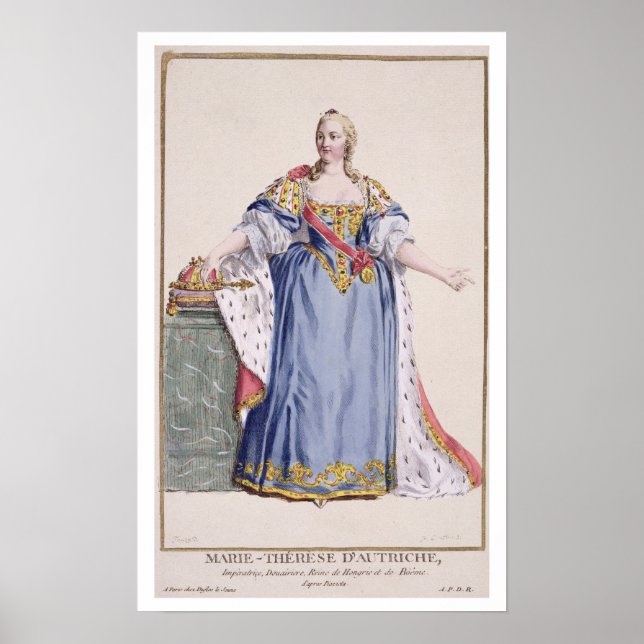 Póster Maria Theresa (1717-80) Emperatriz de Austria, de  (Frente)