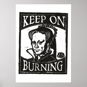 Póster María Tudor Sangrienta Grabado en Madera, Sigue Ar