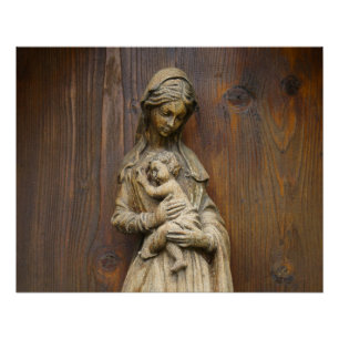 Póster María Y El Niño Jesús