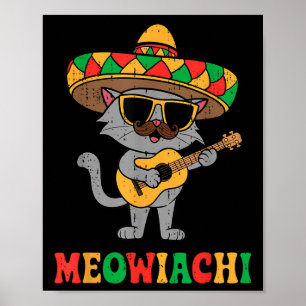 Póster Mariachi Cato Meowiachi Funny Cinco De Mayo México