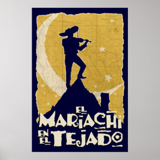 Póster Mariachi en el techo