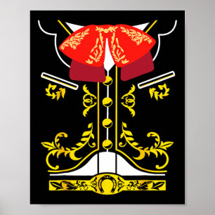 Póster Mariachi Tee Charro Cinco De Mayo