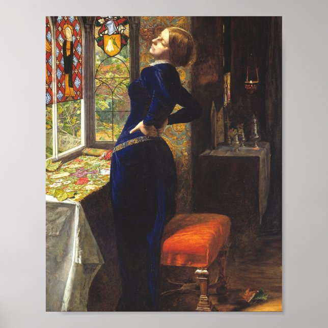 Póster Mariana Por John Everett Millais (Frente)