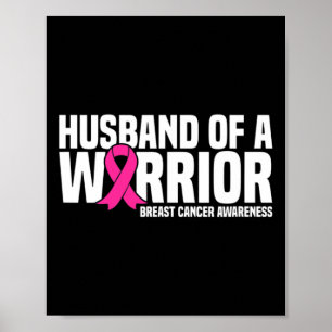 Póster Marido De Un Guerrero Con Cáncer De Mama De Cinta