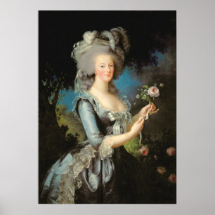 Póster Marie Antoinette con Rosa, 1783