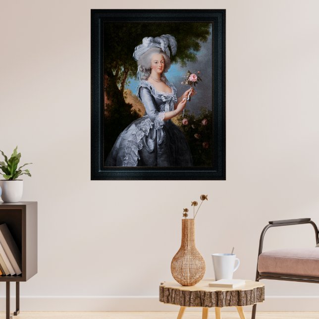Póster Marie Antoinette Con Un Rosa (Salón 3)