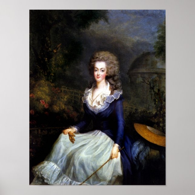 Póster Marie Antoinette devant le temple – Dagoty (Frente)