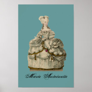Póster Marie Antoinette en Vestido Extravagante ~ Poster