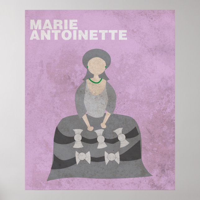 Póster Marie Antoinette:Minimalistas figuras históricas (Frente)