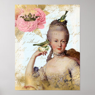 Póster Marie Antoinette shabby