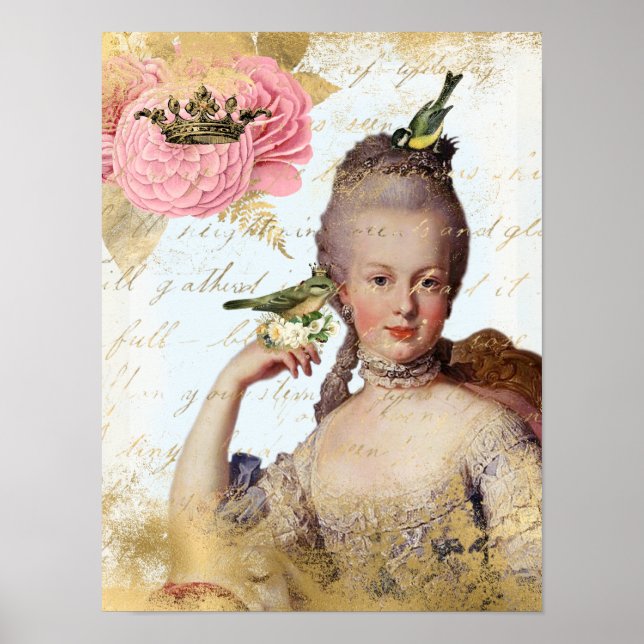 Póster Marie Antoinette shabby (Frente)