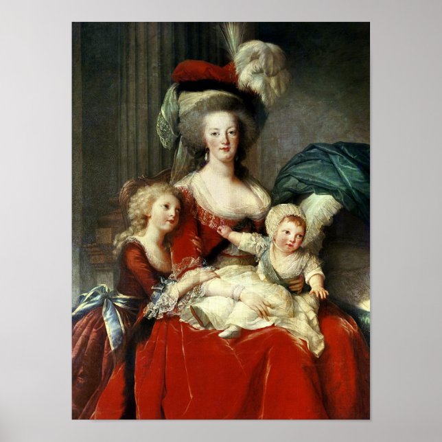 Póster Marie-Antoinette y sus cuatro hijos, 1787 (Frente)