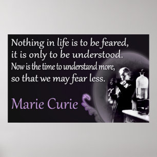 Póster Marie Curie   Entendido, no temido Poster