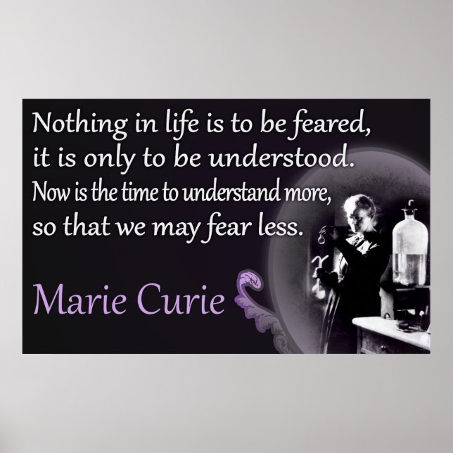 Póster Marie Curie | Entendido, no temido Poster (Frente)