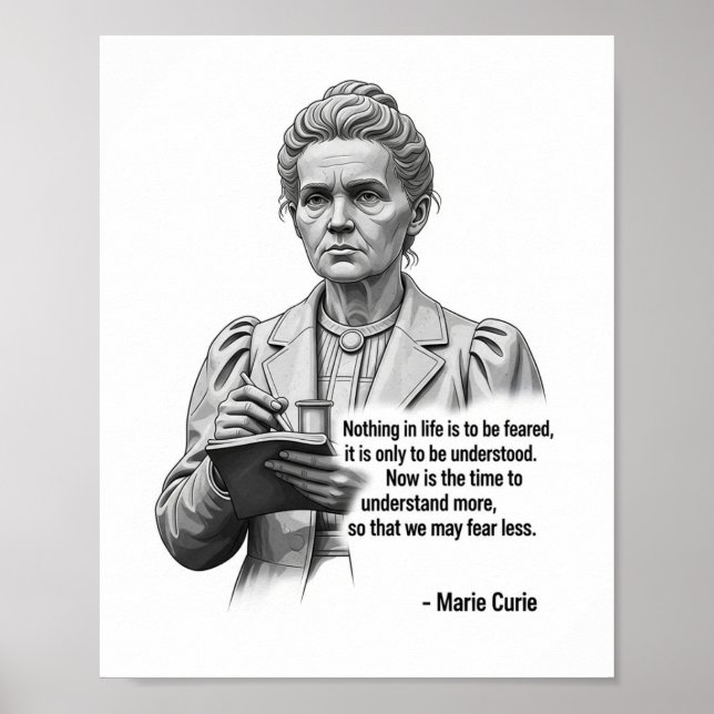 Póster Marie Curie Inspirational Science Poster – Pioneer (Frente)