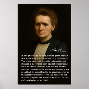 Póster Marie Curie - Sacrificio y el resplandor del descu