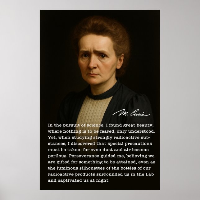 Póster Marie Curie - Sacrificio y el resplandor del descu (Frente)