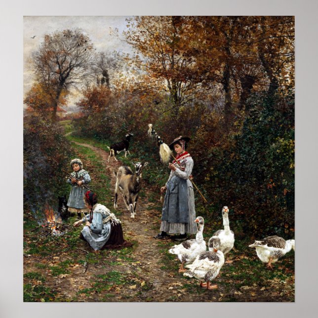 Póster Marie François Firmin-Girard Shepherd Chica (Frente)