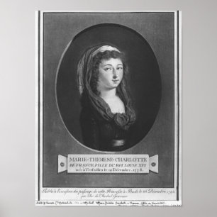 Póster Marie-Teresa-Charlotte de Francia, edad 17